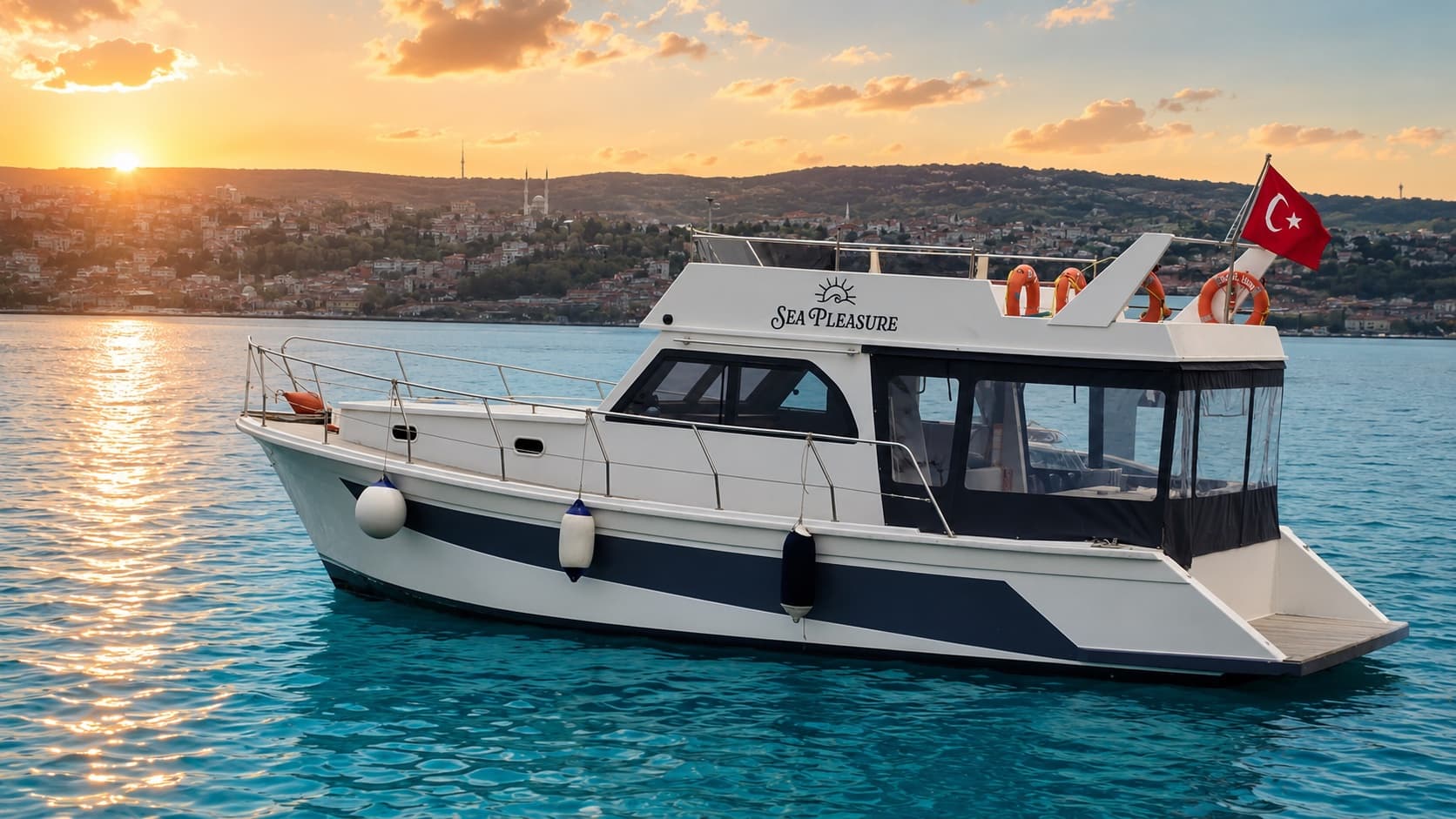 İstanbul Boğazı'nda Sea Pleasure özel butik teknesi